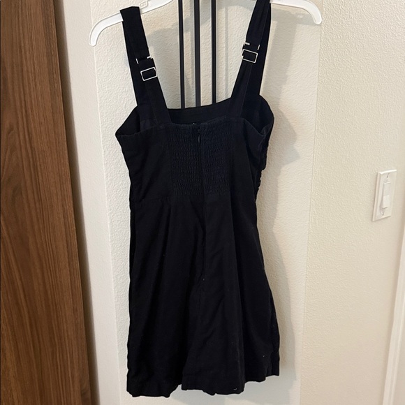 Abercrombie Women's Linen-Blend Ruched Squareneck Mini Dress - Picture 5 of 5